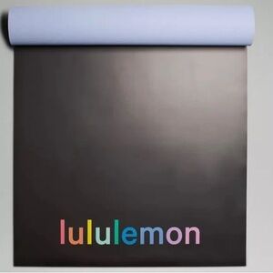 Lululemon Black Yoga Mat with Multicolor Logo